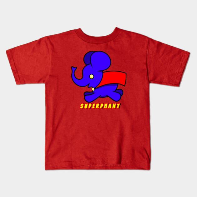 Superphant Kids T-Shirt by RD Doodles